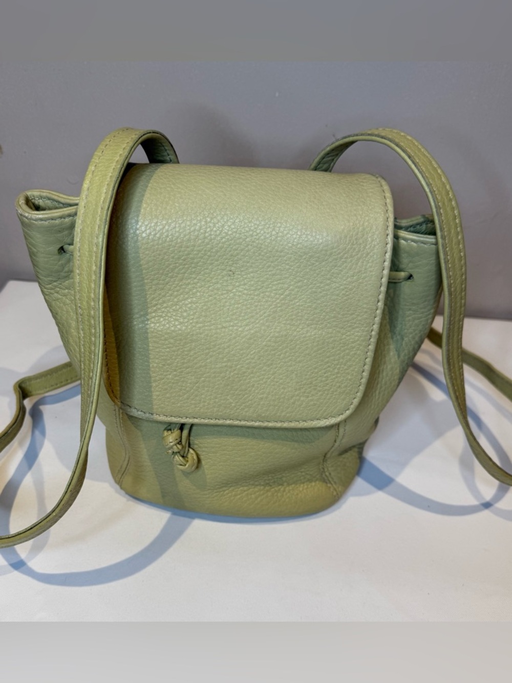 Coach Vintage Sonoma Backpack Lemon Green 1996 4925 Drawstring USA